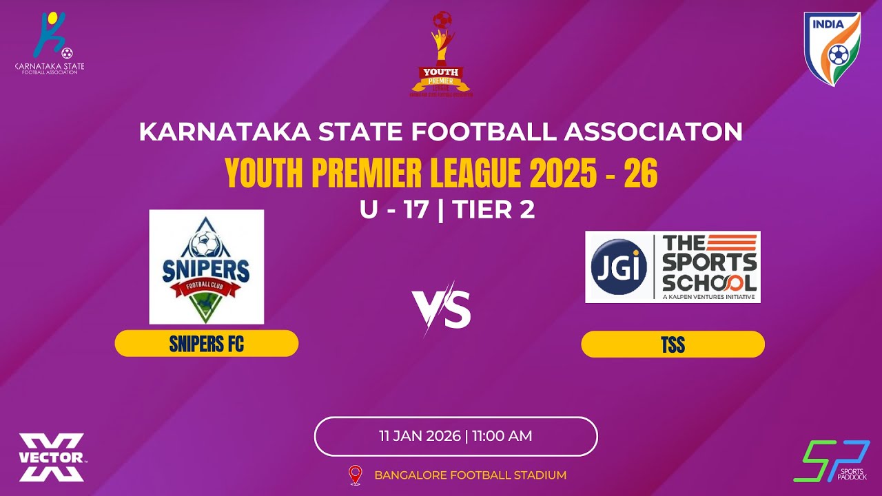 KSFA | YOUTH PREMIER LEAGUE 2025 - 26 | U - 17 | TIER 1 | SNIPERS FC VS ...