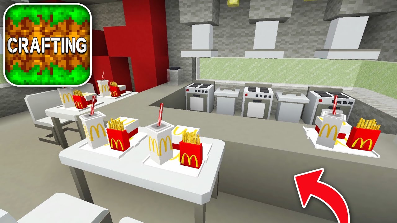 Minecraft Macaron Build How to BUILD WORKING McDonald's in CRAFTING and BUILDING - YouTube