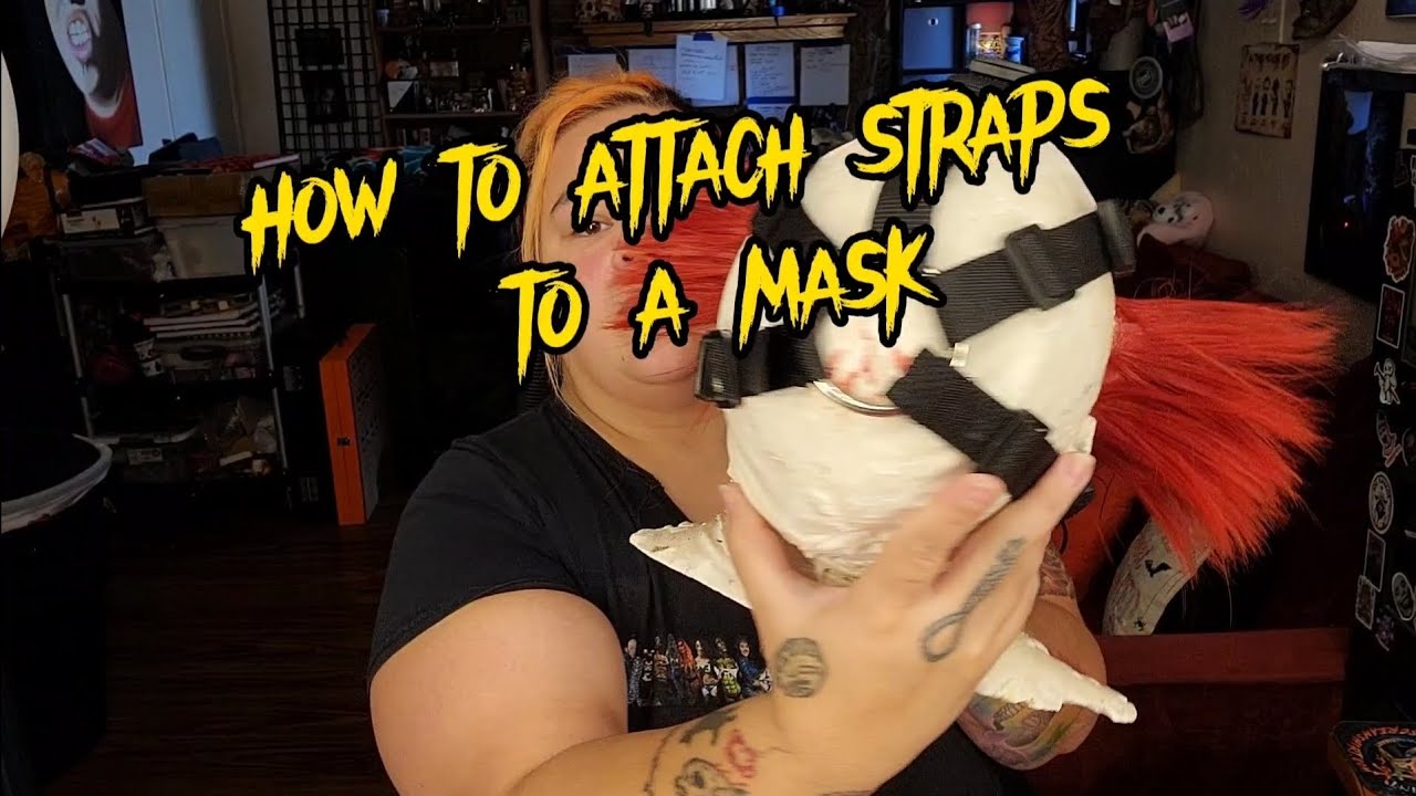 How to attach straps to a latex mask. Sweet tooth - YouTube