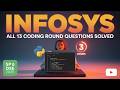 Infosys SP & DSE Coding Round Questions April 2026 | 13 Problems Explained | Crack Infosys Coding