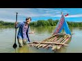I built a raft with mini house but... किसी ने चुरा लिया 😭