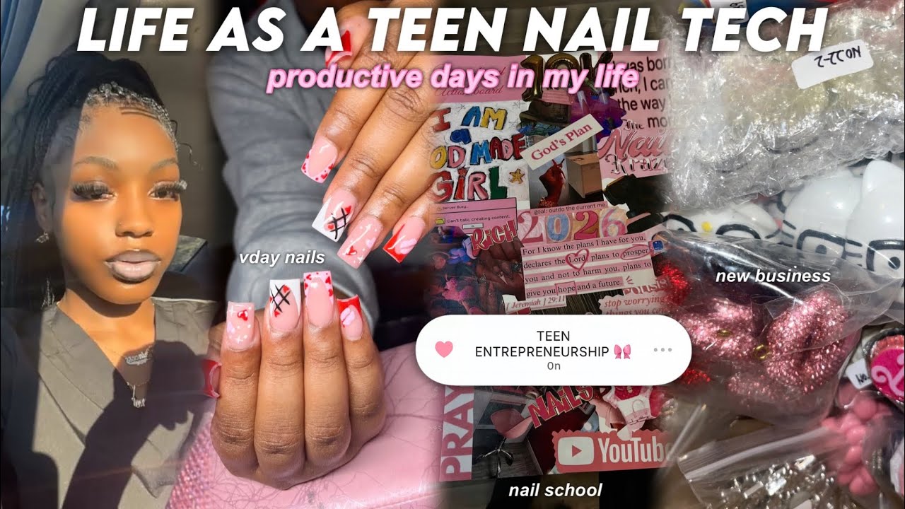 ЖИЗНЬ ПОДРОСТКОВОГО МАСТЕРА МАНИКЮРА ✰ клиенты, подготовка к свадьбе, школа и т.д. + презентация ...