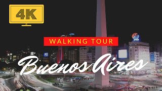Walking Buenos Aires 4K Drone | Argentina travel guide