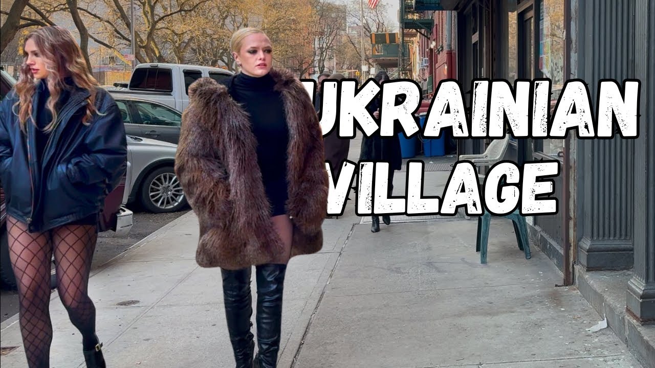 NYC Walking tour [4K] - Ukrainian village tour