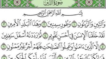 سورة التين Surat At-Tin مكتوبة ومنطوقة 10 مرات للحفظ - المصحف المرتل القارئ عبدالخالق محمود أبوالليل