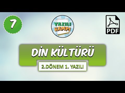 7.Sınıf Din Kültürü | 2.Dönem 1.Yazılıya Hazırlık