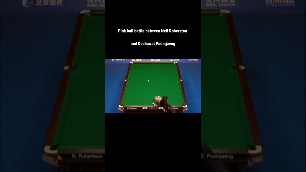 Image of video the Pink ball battle between Neil Robertson and Dechawat Poomjaeng#snookerbattle 16