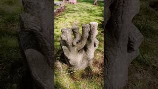 'Burke' family memorial gravestone chair in cemetery, memorial bench