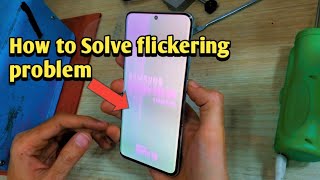 samsung s20,flickering screen,yellow screen,green screen fixed without lcd replacement