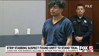 Man held in Las Vegas Strip stabbings found unfit for trial