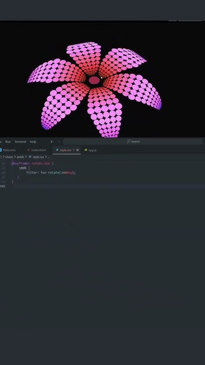 Flower 🌹 video using #html #css #javascript #code - YouTube