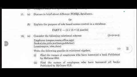 CS3492 | Database Management Systems | Nov Dec 2024 | Anna Univ. | Previous Year Questions | #dbms