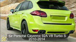 Speedyparts.de - Gts Edelstahl Matt Schwarz Auspuffblende Endrohrblende Für Porsche Cayenne 92A V8