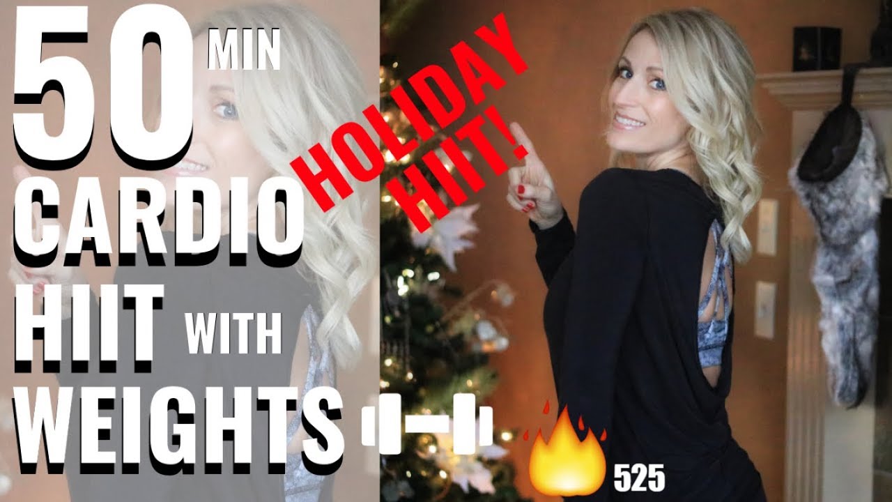 move daily activity reminder Cardio Holiday Hiit with Weights! | Heart Pumping Cardio Sesh!