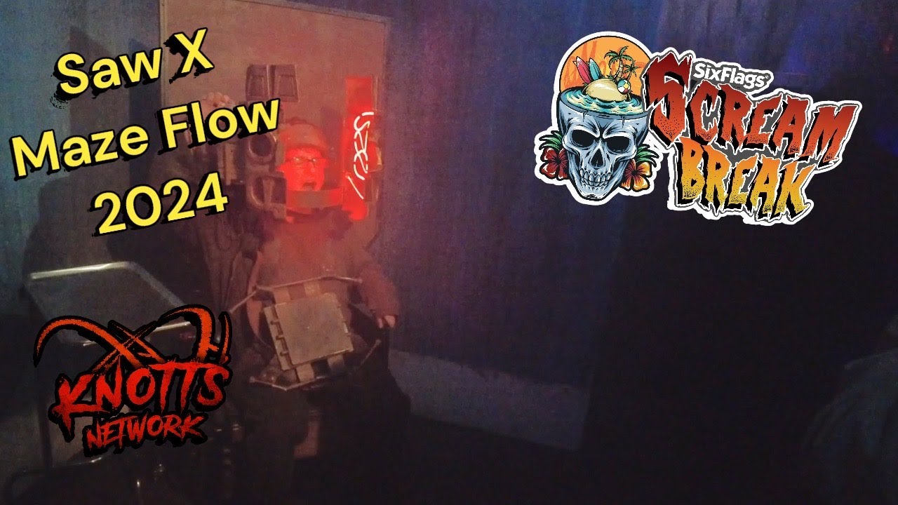 Saw X Maze Flow Through 2024 Six Flags Magic Mountain Spring Break!