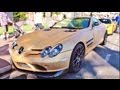 Matt gold mercedes slr on adv1 wheels start up and drives