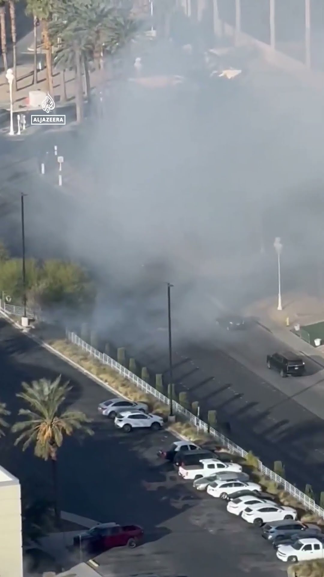 Cybertruck bursts into flames outside Trump hotel | AJ #shorts
