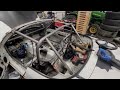 Full roll cage in the 302 v8 Miata!