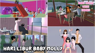 Baby Molly With Family ( Liburan Ala Keluarga Molly )|| Drama sakura school simulator