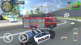 Black Hole Rope Hero Vice Vegas -  police job 😀😀 at Completed Job at station - Android Gameplay screenshot 4