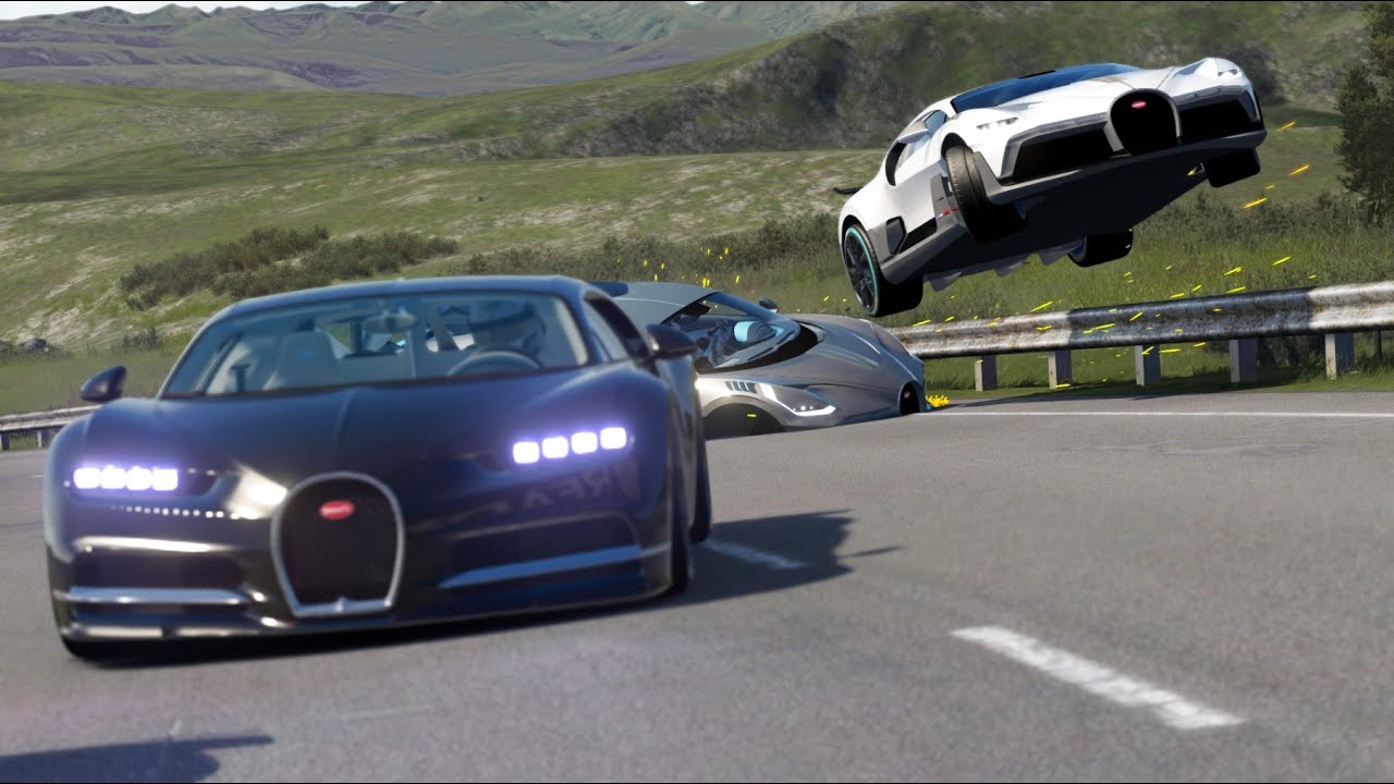Bugatti Chiron vs Bugatti Divo Sports at Highlands - YouTube