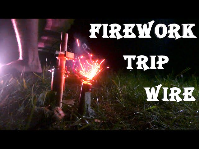 DIY FIREWORK Trip Wire! - Best Way To Guard Your Stuff!!! 