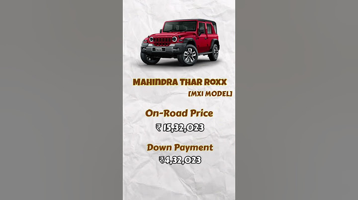 Thar ROXX 5 Doors on Road Price