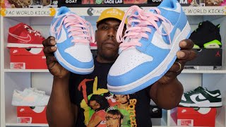 Must Watch Nike Dunk Low UNC  Lace Swap and Sneaker Review!!!