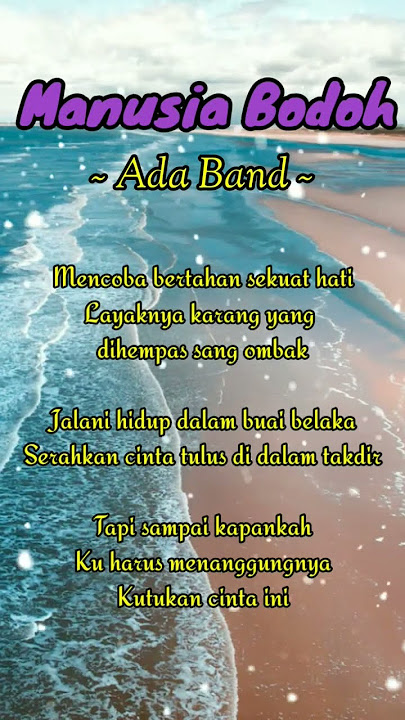 Manusia Bodoh - Ada Band || Lirik #shorts