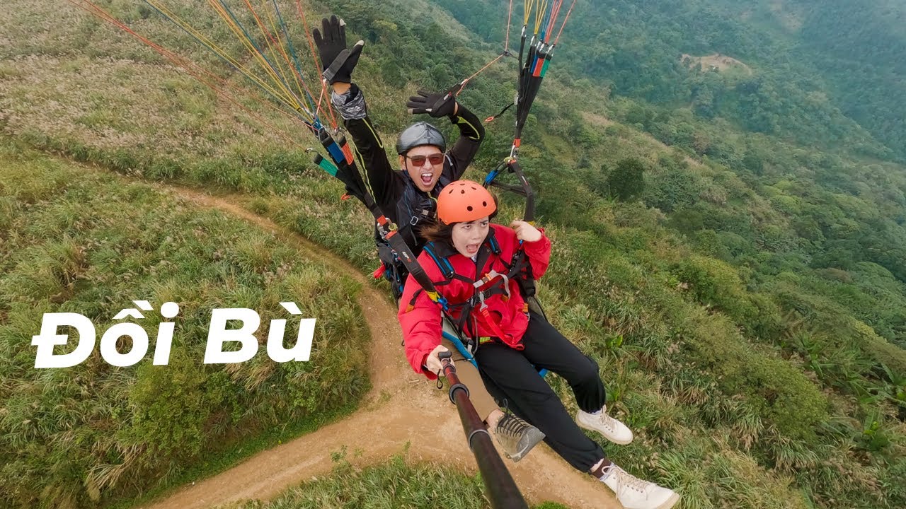 ⁣Bay dù lượn ở Đồi Bù - Chương Mỹ - Hà Nội | Mebayluon Paragliding x Yến Vi Vu