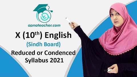 X(10th) English, Reduced or Condensed Syllabus 2021 & Model Paper Pattern