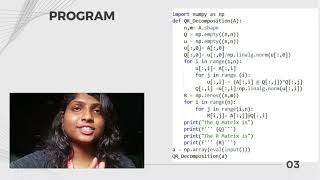 QR DECOMPOSITION USING GRAM SCHIMDT PROCESS