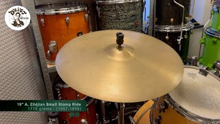 DRIFT DRUMS - 19' Zildjian Avedis 1950s Small Stamp Ride 1775gr