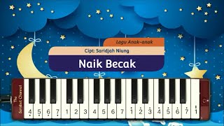 Not Pianika Naik Becak | Lagu Anak-anak | Belajar