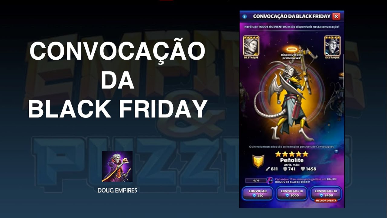 Convocação da Black Friday Empires & Puzzles YouTube