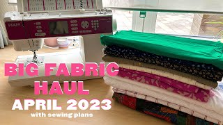Fabric Haul with second hand and new fabrics | Curvy Girl Sewing | Fabric Haul april 2023
