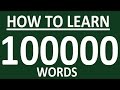 HOW TO LEARN 100 000 ENGLISH WORDS . HOW TO LEARN ENGLISH SPEAKING EASILY. ENGLISH SPEAKING PRACTICE