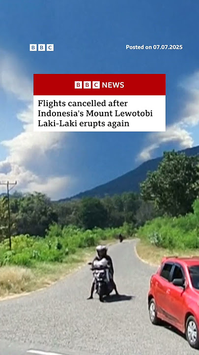 Mount Lewotobi Laki-Laki erupted three weeks ago, causing disruption to air travel in Bali. #BBCNews
