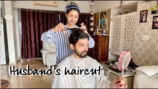 I TURNED A BARBER FOR HUSBAND HAIRCUT