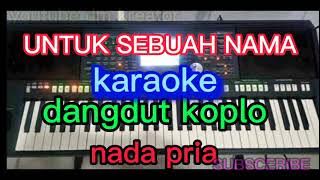 UNTUK SEBUAH NAMA (KARAOKE)DANGDUT KOPLO nada pria