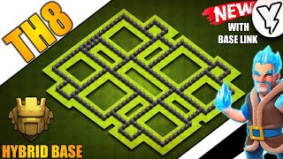New Ultimate TH8 HYBRID/TROPHY[defense] Base 2019!! Town Hall 8 Hybrid Design With BASE Link - COC
