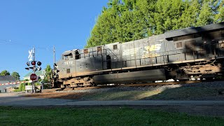 Double Header ES44DC and ES40DC Norfolk Southern Locomotives on Lead 