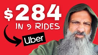HOW to MAKE $300 in a SINGLE DAY DRIVING UBER 👉 learn how I did it in just 9 trips || Ep. 22