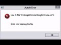 AutoIt error | computer infected by a autolt error | pc fault | solve autoit error | Remove error