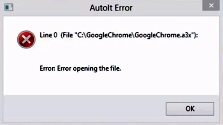 AutoIt error | computer infected by a autolt error | pc fault | solve autoit error | Remove error