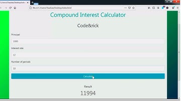 How to Create Compound Interest Calculator Project Using JavaScript in Hindi