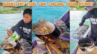 Strile berkali-kali cumi langsung masak kuah kuning dilaut