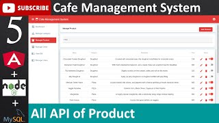 5. Cafe Management System - All API of Product(Angular, Node.js, MySQL Database)