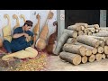 مراحل ساخت رباب افغانی از چوب خام ایده های خلاقانه کار با چوب