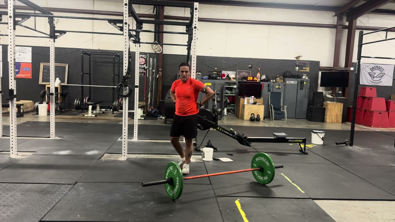 1Rd:10 OHS 95lbs, 12 C2B, 20 Cals, R1m, 2Rds:7 OHS, 10 C2B, 16 Cals, R1m, 3Rds:5 OHS, 8 C2B 12 Cals